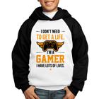 Moletom Infantil I'm a gamer, I have lots of lives - Foca na Moda