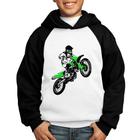 Moletom Infantil Motocross Jump Verde - Foca na Moda