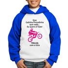 Moletom Infantil Trilha com a titia (moto rosa) - Foca na Moda