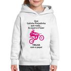 Moletom Infantil Trilha com o papai (moto rosa) - Foca na Moda