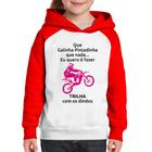 Moletom Infantil Trilha com os dindos (moto rosa) - Foca na Moda