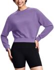 Moletom ISEEGZ Modal Soft Cropped para mulheres roxo tamanho S