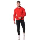Moletom Masculino Canguru Vermelho com Capuz