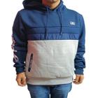 Moletom Mormaii Fechado Com Capuz Fleece Masculino Cinza/Azul