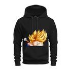 Moletom Premium Algodão Unissex Blusa De Frio Bolso e Capuz Goku Mega Saiajim