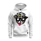 Moletom Premium Unissex Algodão Confortável Estampado Urso Boné Bolado