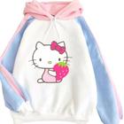 Moletom SAMU Loose Digital Pattern Hello Kitty Strawberr