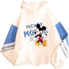 Moletom SANMU com Design Color Block Mickey Mouse