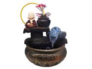 Monge Budista Cores Fonte De Agua Decorativa Feng Shui
