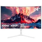 Monitor curvo CRUA 24" FHD (1920 1080p) 100 Hz 99% sRGB branco