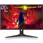 Monitor Gamer AOC 24" Polegadas Full HD 75Hz 1ms 24G2HE5 - Preto e Vermelho