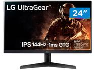 Monitor Gamer LG UltraGear 24GN60R-B 24” - Full HD 144Hz IPS 1ms HDMI DisplayPort
