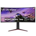 Monitor Gamer LG UltraGear LG 34" Curvo LED WQHD, UltraWide, 160Hz, 1ms, DisplayPort e HDMI, AMD FreeSync Premium, HDR10, 99% sRGB - 34GP63A-B