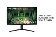 Monitor Gamer Samsung Odyssey G40 25" Preto LS25BG400ELXZD, FHD, 240 Hz, 1ms, com ajuste de altura, HDMI, DP, Gsync, Freesync