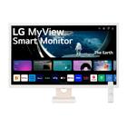 Monitor LG MyView Smart 32", IPS FHD, Bluetooth, USB, HDMI, HDR10, WebOs, Screen Share, ThinQ, Air Play 2 - 32SR50F-W