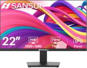 Monitor: painel IPS SANSUI de 22 polegadas, 1080p, FHD, 75 Hz, HDMI, VGA