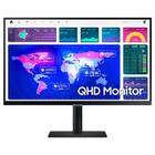 Monitor QHD 27" Samsung HDMI, Display Port, USB, USB-c 90W, Ethernet, com ajuste de altura, Preto - LS27A600UULXZD