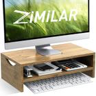 Monitor Stand Riser de 2 camadas semelhantes para PC iMac com armazenamento