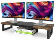 Monitor Stand Riser WESTREE Dual Madeira/Aço para 2 monitores