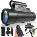 Monocular ASXMHgo 80x100 HD com luzes para adultos pretas