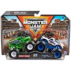 Monster Jam Grave Digger vs. Razin Kane 1:64 - Brinquedo para Crianças a partir de 3 Anos