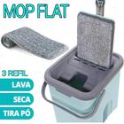 mop com balde lava e seca azulejo 3 refil - CELESTE ou UTIL ou Rayco