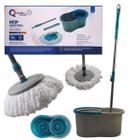 Mop De Cozinha Redondo Rodo Esfregão Limpa Chão Com Balde Giratório Mágico 360 Para Limpeza de Casa Banheiro