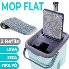 mop flat com balde e refil completo limpa tudo