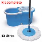 Mop Giratorio Plástico Esfregão Kit Completo 1 Refil