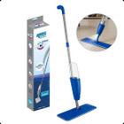 Mop Rodo Esfregão Inox Spray com Reservatório Limpador Mágico Jato de Água Microfibra Multiuso Limpeza Prática Lava Piso