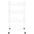 Mor Fruteira 4 Andares Branca com Rodas