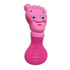 Mordedor De Pezinho Rosa Bebe Divertido Anti Stress Gengiva Bebe - Vila Toy