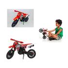 Moto Cross De Brinquedo Grande Mega Realista Trilha Vermelha