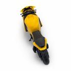 Moto De Brinquedo Amarela Rodas Esportivas Com Apoio Pézinho