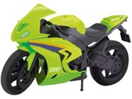Moto Brinquedo Grande Tipo Honda Biz Realista Verde Presente