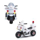 Moto Elétrica 6V Passeio Menino Menina Com Baú Cor Branco