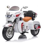 Moto Elétrica Custom Infantil Branca 12V Carregador 110/220v Com Luzes Som Bluetooth Bang Toys