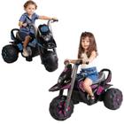 Moto Elétrica Infantil Biemme Fox Dark 6V Adesivo Duplo Rosa/Azul