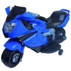 Moto Elétrica Infantil Criança 3 Anos 25kg 3km/h Bateria Recarregável 6V Luzes e Som Azul Importway
