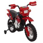 Moto Elétrica Infantil Motocross +3 anos até 20kg Realista 6v Vermelho