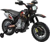 Moto elétrica infantil motocross preta - Bel Brink