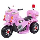 Moto Elétrica Infantil Polícia com Baú 6v Som e Luz Giroflex