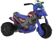 Moto Eletrica Infantil Xplast Motocross 6V Azul com Rodinhas