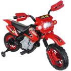 Moto Elétrica Motinha Mini Moto Motocross Infantil Criança Menino Homeplay Realista 6v Apartir 3 anos até 20 kg Vermelho
