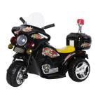 Moto Elétrica Triciclo Infantil Criança Até 17kg 6v Com Luzes Sons e Acelerador Preto Importway