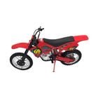 Moto Motocross de Brinquedo com Apoio Grande 36cm Vermelha - BC TOYS