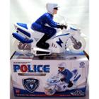 Moto policial brinquedo a pilha - toys