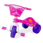 Motoca Infantil Rosa Fofete para Meninas com Cestinha Triciclo com Pedal Xalingo