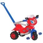 Motoca Infantil Triciclo Tico Tico Red Haste de Empurrar Proteção Velotrol Brinquedos Magic Toys