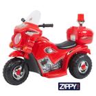 Motocicleta Moto Elétrica Infantil Luz Sirene Polícia E Baú